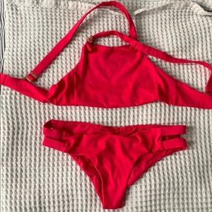 Agua bendita pink bikini with beaded detail S/M